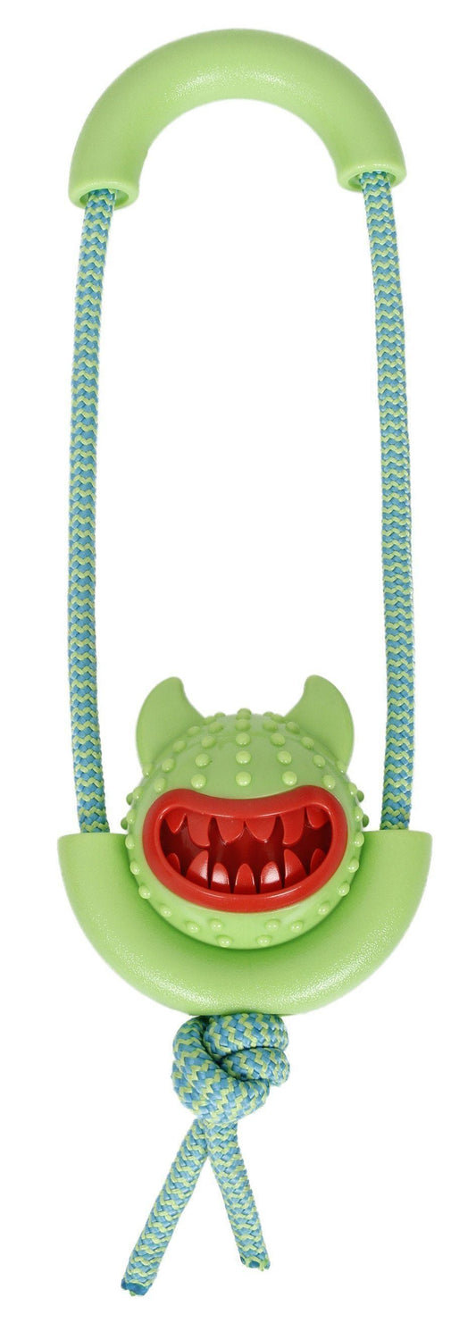 Pet Life ® 'Sling-Away' Tug and Squeak Natural Jute and Rubber Dog Toy - BIG FRENCHIES