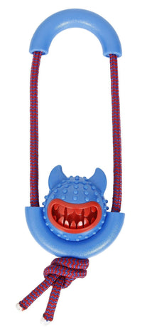 Pet Life ® 'Sling-Away' Tug and Squeak Natural Jute and Rubber Dog Toy - BIG FRENCHIES