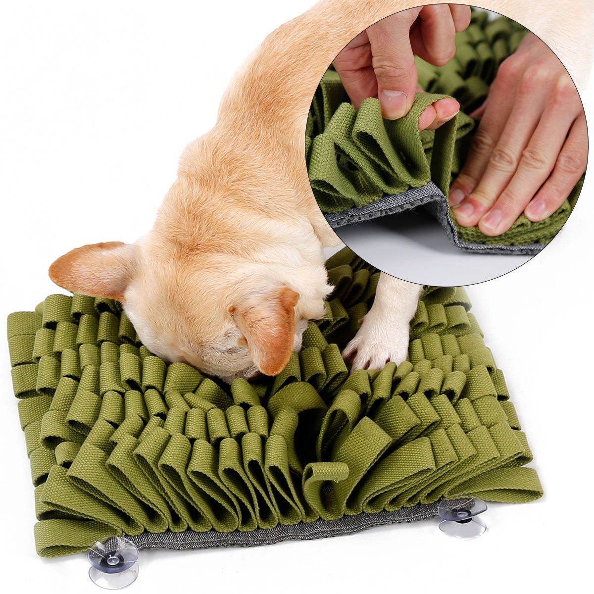 Pet Life ® 'Sniffer Grip' Interactive Anti-Skid Suction Pet Snuffle Mat - BIG FRENCHIES