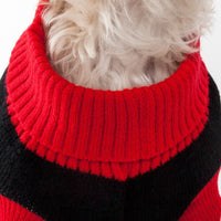 Pet Life ® Snow Flake Cable-Knitted Ribbed Fashion Turtle Neck Dog Sweater - BIG FRENCHIES