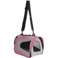 Pet Life ® Sporty Mesh Airline Approved Zippered Folding Collapsible Travel Pet Dog Carrier - BIG FRENCHIES