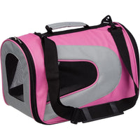 Pet Life ® Sporty Mesh Airline Approved Zippered Folding Collapsible Travel Pet Dog Carrier - BIG FRENCHIES