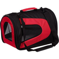 Pet Life ® Sporty Mesh Airline Approved Zippered Folding Collapsible Travel Pet Dog Carrier - BIG FRENCHIES