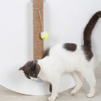 Pet Life ® 'Stick N' Claw' Sisal Rope and Toy Suction Cup Stick Shaped Cat Scratcher - BIG FRENCHIES