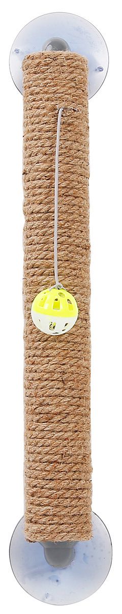 Pet Life ® 'Stick N' Claw' Sisal Rope and Toy Suction Cup Stick Shaped Cat Scratcher - BIG FRENCHIES