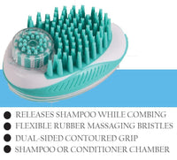 Pet Life ® 'Swasher' Shampoo Dispensing Massage and Bathing Brush - BIG FRENCHIES