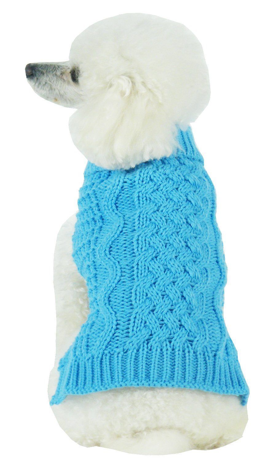 Pet Life ® 'Swivel-Swirl' Heavy Cable Knitted Fashion Designer Dog Sweater - BIG FRENCHIES