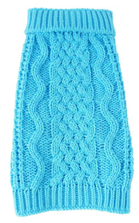 Pet Life ® 'Swivel-Swirl' Heavy Cable Knitted Fashion Designer Dog Sweater - BIG FRENCHIES