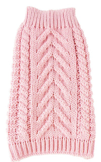 Pet Life ® 'Swivel-Swirl' Heavy Cable Knitted Fashion Designer Dog Sweater - BIG FRENCHIES