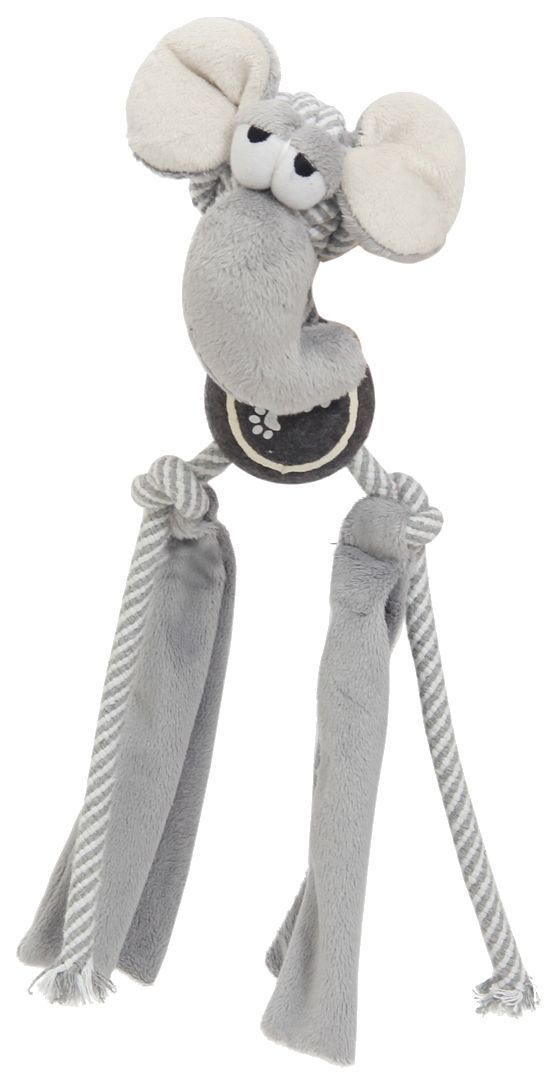 Pet Life ® 'Tennis Pawl' Rope Squeaker and Crinkle Tennis Dog Toy - BIG FRENCHIES