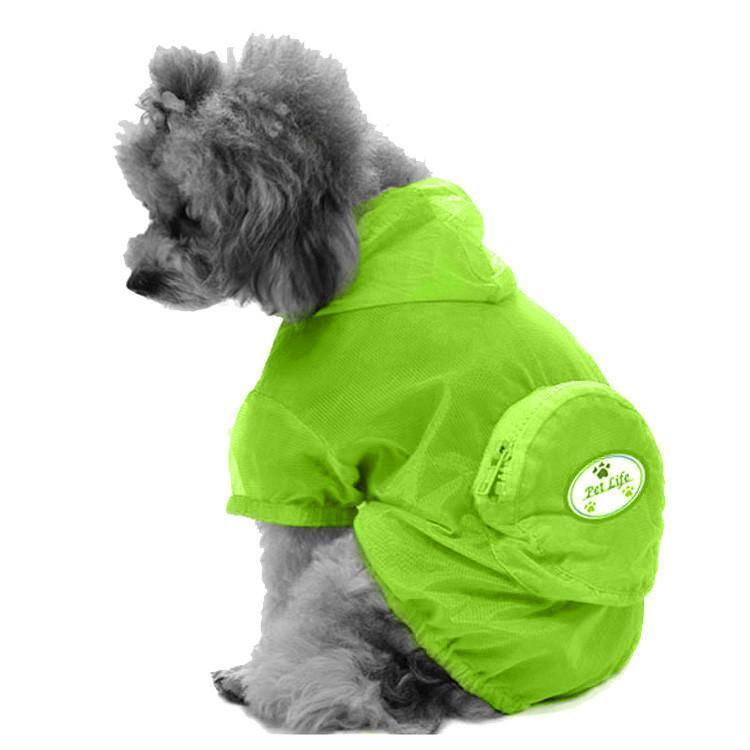 Pet Life ® 'Thunder Paw' Ultimate Waterproof Collapsible Multi-Adjustable Travel Dog Raincoat - BIG FRENCHIES