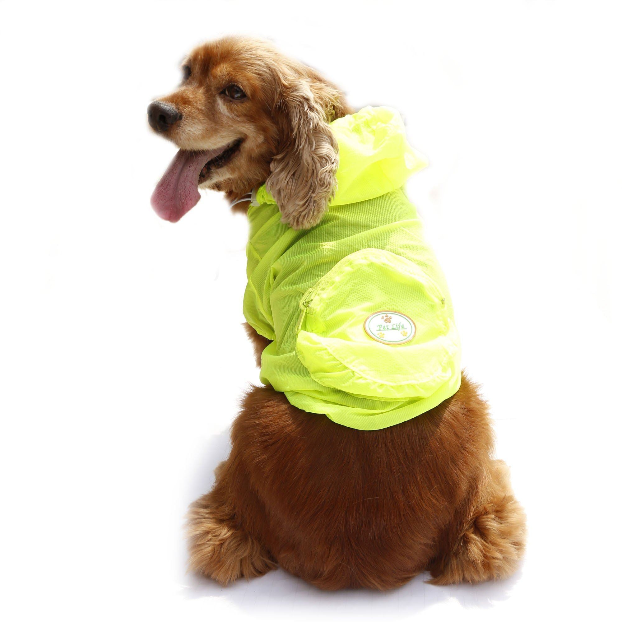 Pet Life ® 'Thunder Paw' Ultimate Waterproof Collapsible Multi-Adjustable Travel Dog Raincoat - BIG FRENCHIES