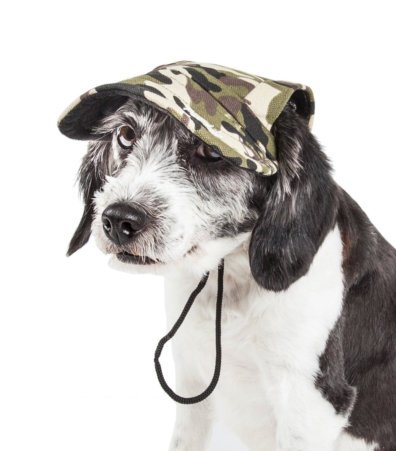 Pet Life ® 'Torrential Downfour' Camouflage UV Protectant Adjustable Fashion Dog Hat Cap - BIG FRENCHIES