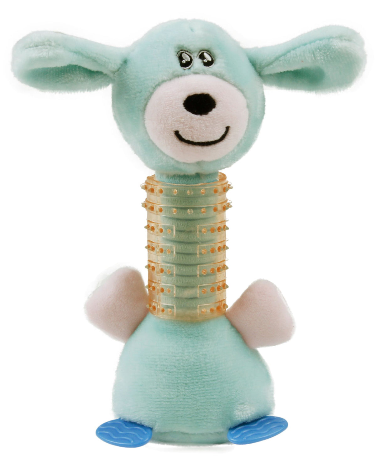 Pet Life ® Totty-Chew' Plush and Rubber Squeaking Newborn Teething Cat and Dog Toy - BIG FRENCHIES