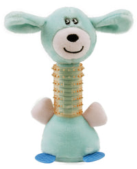 Pet Life ® Totty-Chew' Plush and Rubber Squeaking Newborn Teething Cat and Dog Toy - BIG FRENCHIES