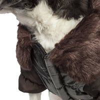 Pet Life ® Track-Collared' Metallic Ultra Fur 3M Insulated Pet Dog Jacket - BIG FRENCHIES