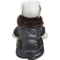 Pet Life ® Track-Collared' Metallic Ultra Fur 3M Insulated Pet Dog Jacket - BIG FRENCHIES