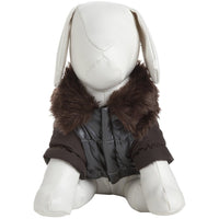 Pet Life ® Track-Collared' Metallic Ultra Fur 3M Insulated Pet Dog Jacket - BIG FRENCHIES