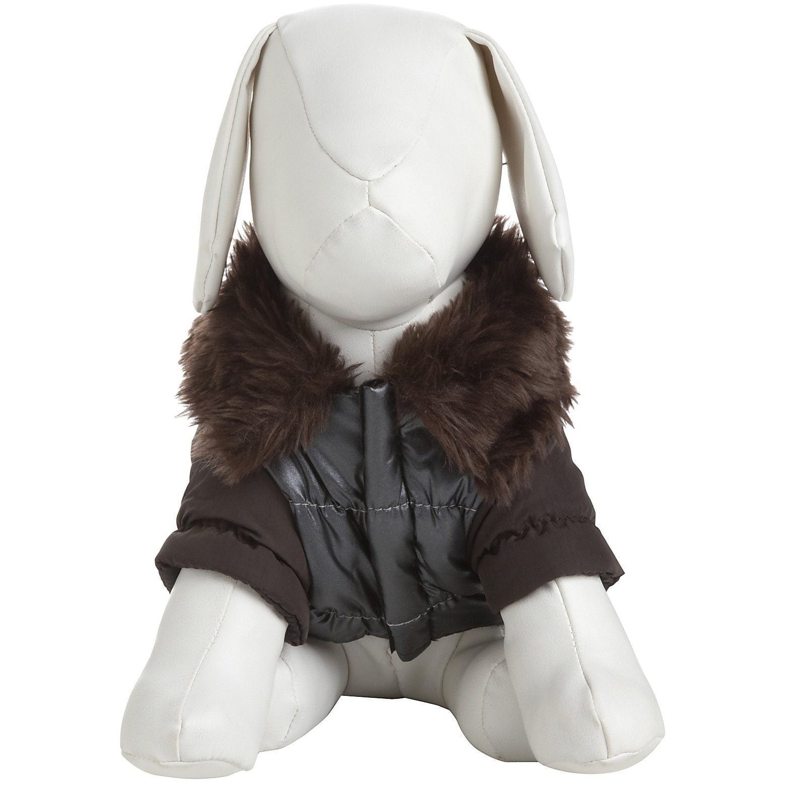 Pet Life ® Track-Collared' Metallic Ultra Fur 3M Insulated Pet Dog Jacket - BIG FRENCHIES