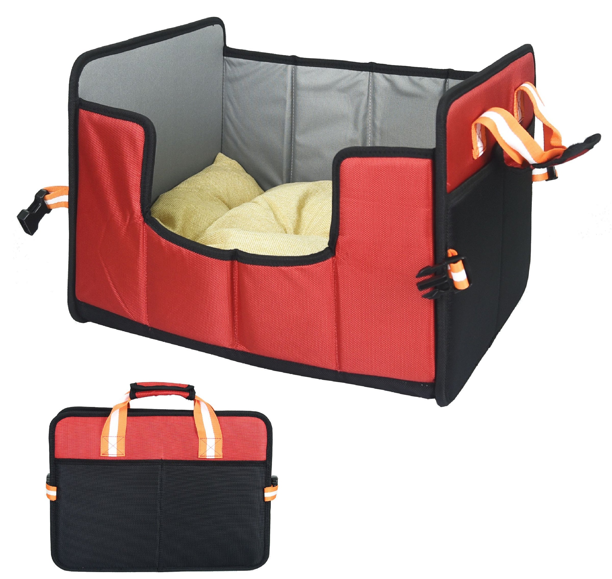 Pet Life ® 'Travel-Nest' Folding Travel Cat and Dog Bed - BIG FRENCHIES