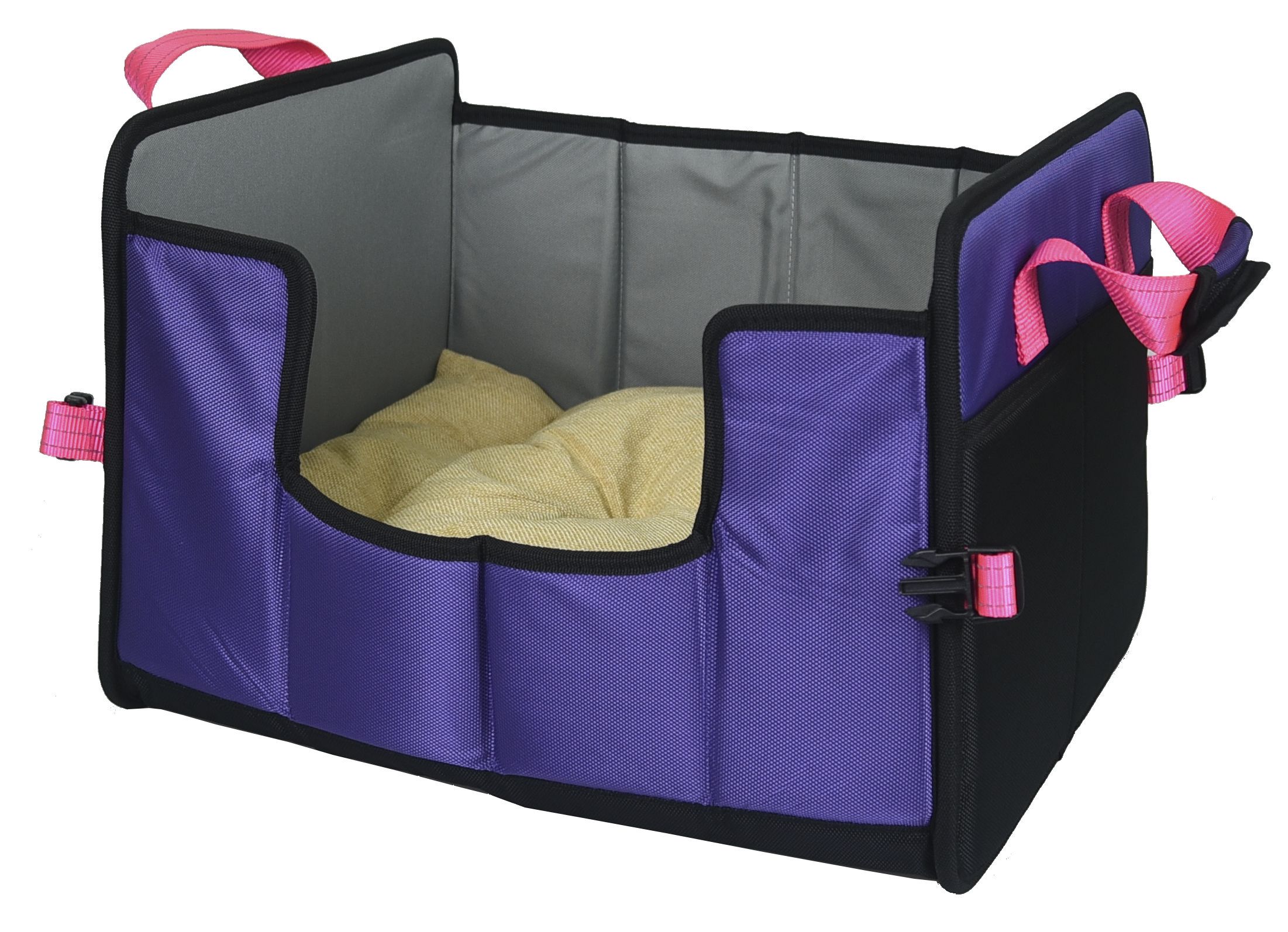 Pet Life ® 'Travel-Nest' Folding Travel Cat and Dog Bed - BIG FRENCHIES