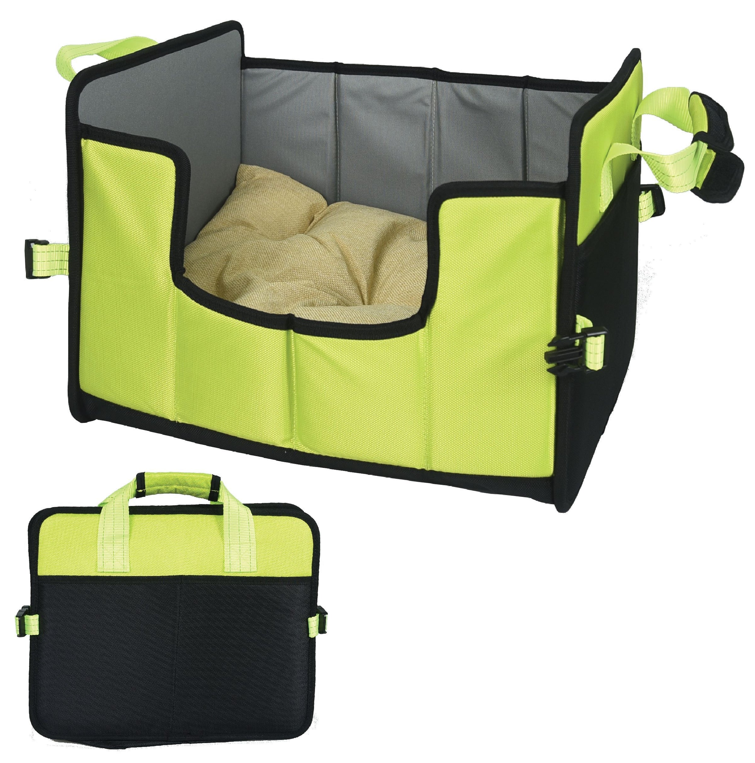 Pet Life ® 'Travel-Nest' Folding Travel Cat and Dog Bed - BIG FRENCHIES