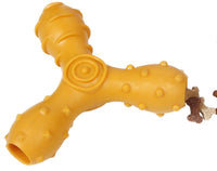 Pet Life ® 'Tri-Chew' Treat Dispensing and Chewing Interactive TPR Dog Toy - BIG FRENCHIES