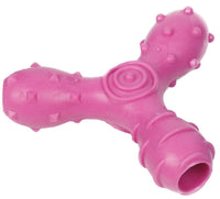 Pet Life ® 'Tri-Chew' Treat Dispensing and Chewing Interactive TPR Dog Toy - BIG FRENCHIES
