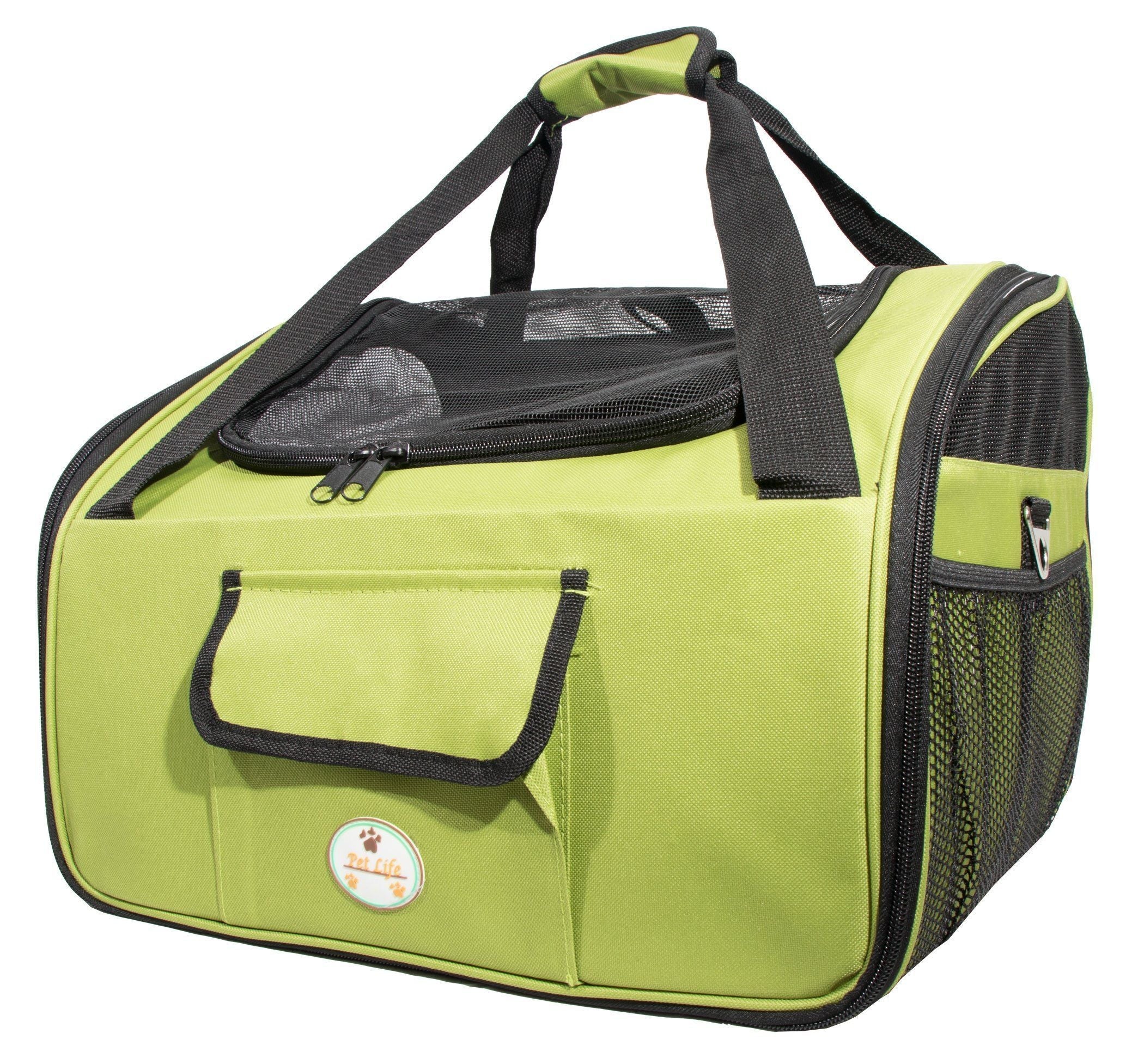 Pet Life ® 'Ultra-Lock' Collapsible Safety Travel Wire Folding Pet Dog Carseat Car Seat Carrier crate - BIG FRENCHIES