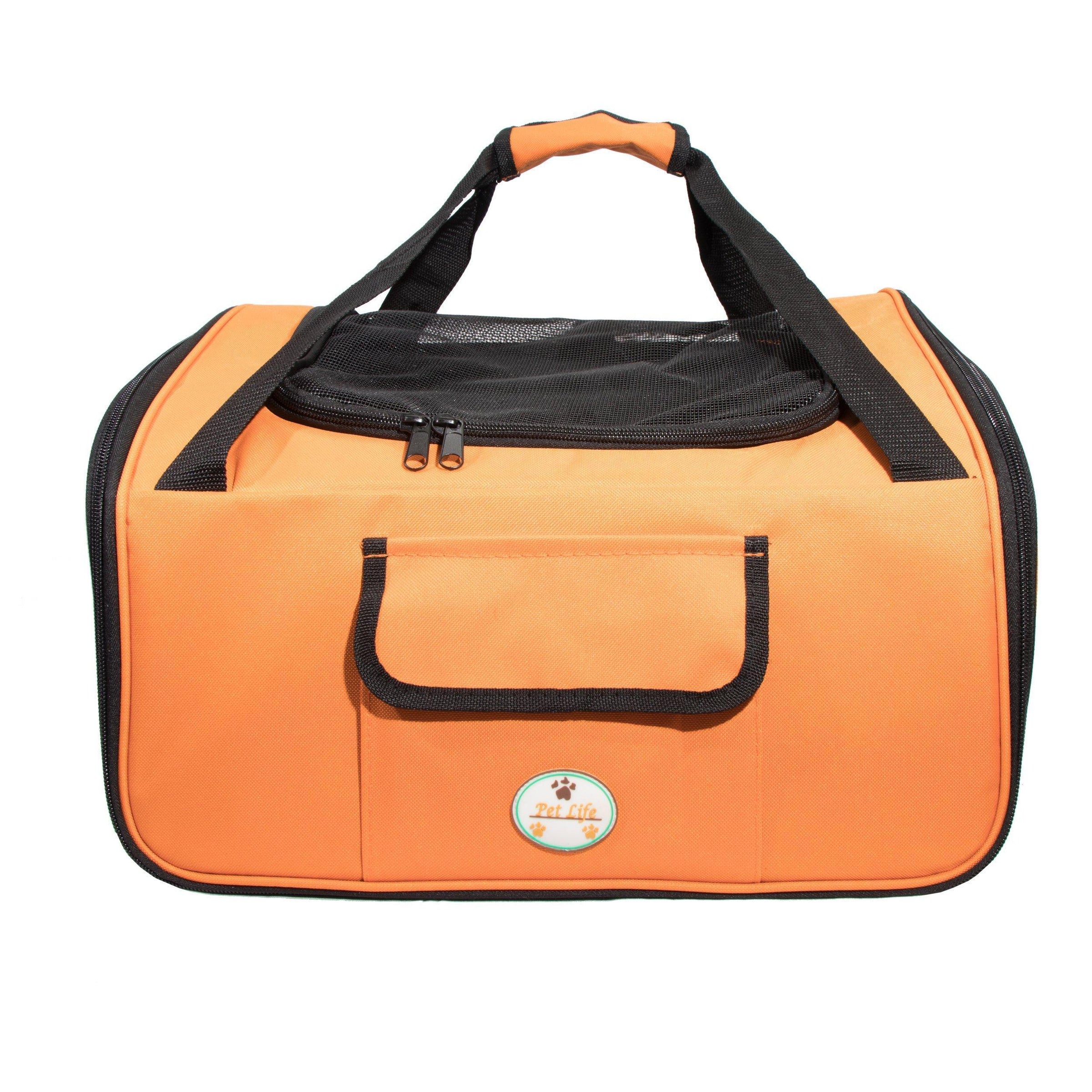 Pet Life ® 'Ultra-Lock' Collapsible Safety Travel Wire Folding Pet Dog Carseat Car Seat Carrier crate - BIG FRENCHIES