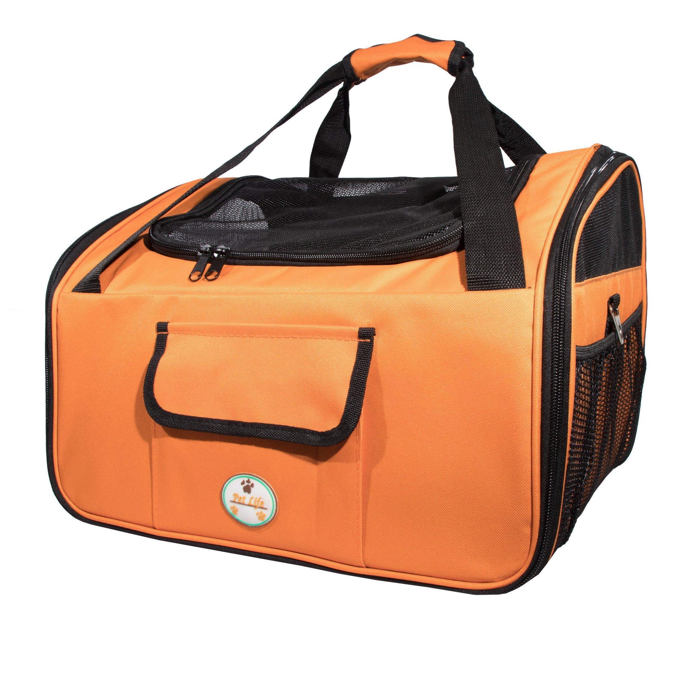 Pet Life ® 'Ultra-Lock' Collapsible Safety Travel Wire Folding Pet Dog Carseat Car Seat Carrier crate - BIG FRENCHIES