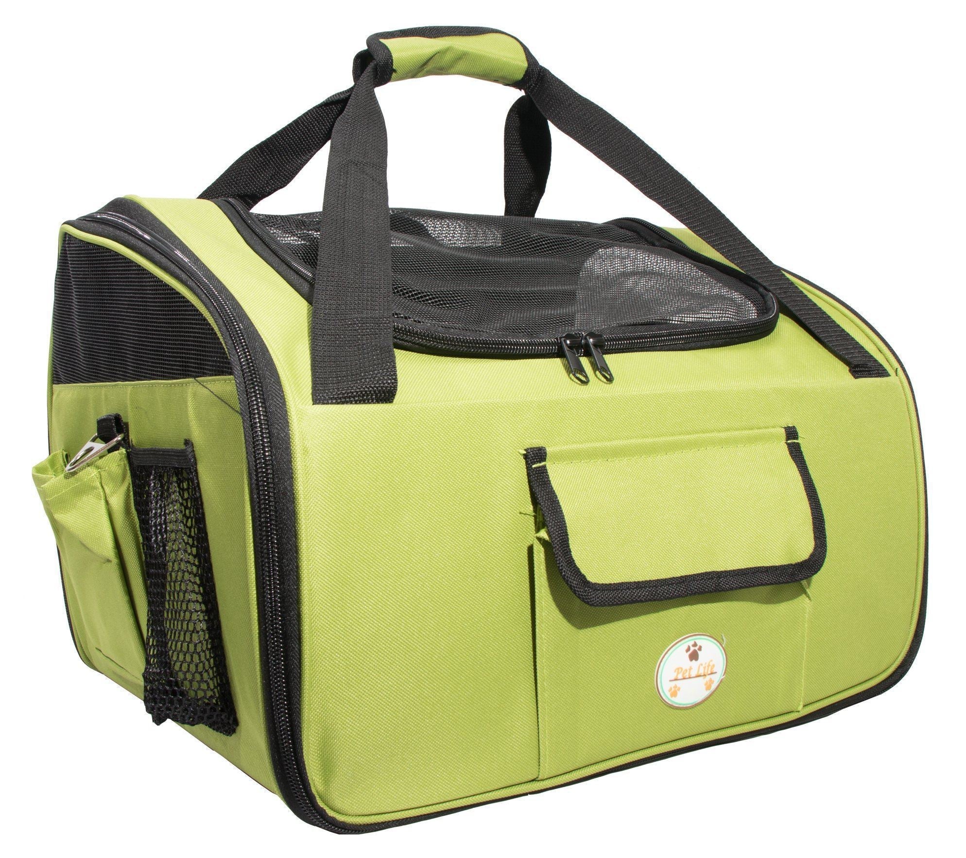 Pet Life ® 'Ultra-Lock' Collapsible Safety Travel Wire Folding Pet Dog Carseat Car Seat Carrier crate - BIG FRENCHIES