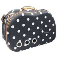 Pet Life ® 'Venta-shell' Airline Approved Perforated Dotted Collapsible Military Grade Fashion Designer Pet Dog Carrier Crate - BIG FRENCHIES