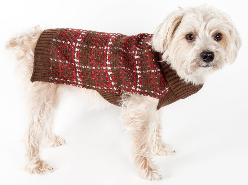 Pet Life ® Vintage Symphony Static Fashion Knitted Designer Dog Sweater - BIG FRENCHIES