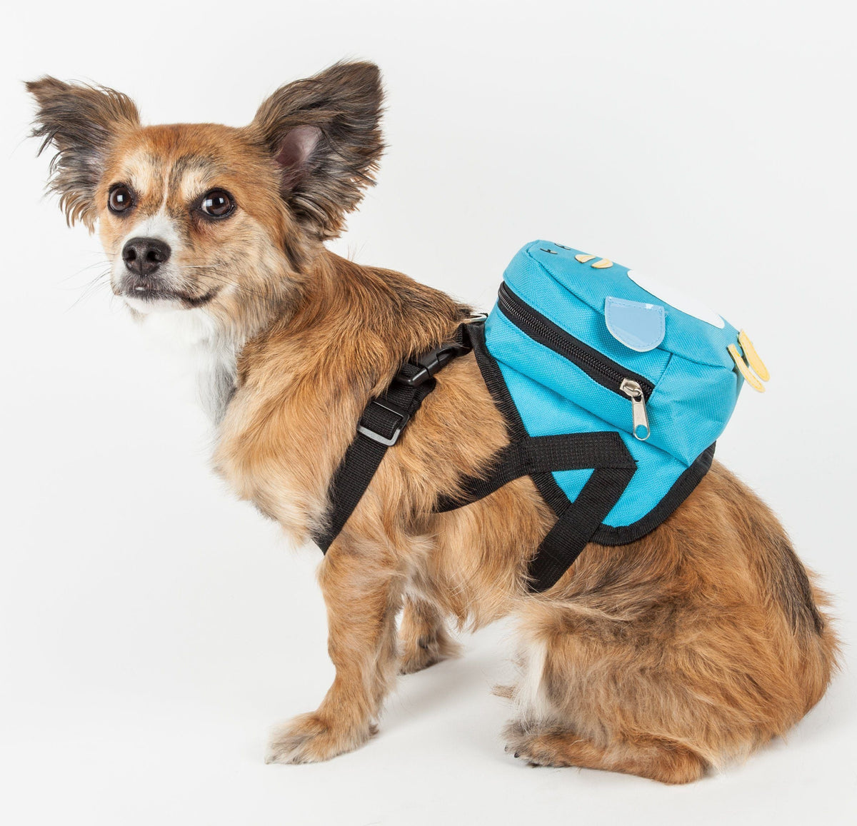 Pet Life ® 'Waggler Hobbler' Large-Pocketed Animated Fashion Dog Harness Backpack - BIG FRENCHIES