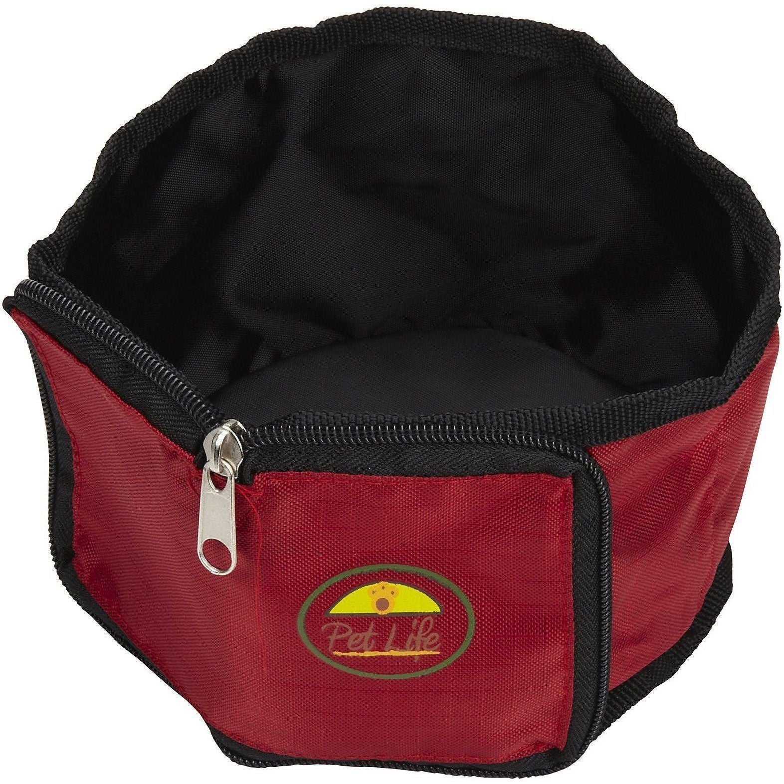 Pet Life ® Wallet Folding Waterproof Zippered Folding Pet Travel Cat and Dog Bowl - BIG FRENCHIES