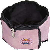 Pet Life ® Wallet Folding Waterproof Zippered Folding Pet Travel Cat and Dog Bowl - BIG FRENCHIES