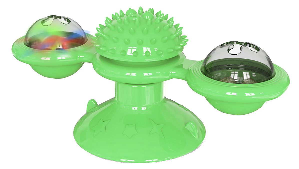 Pet Life ® 'Windmill' Rotating Suction Cup Spinning Cat Toy - BIG FRENCHIES