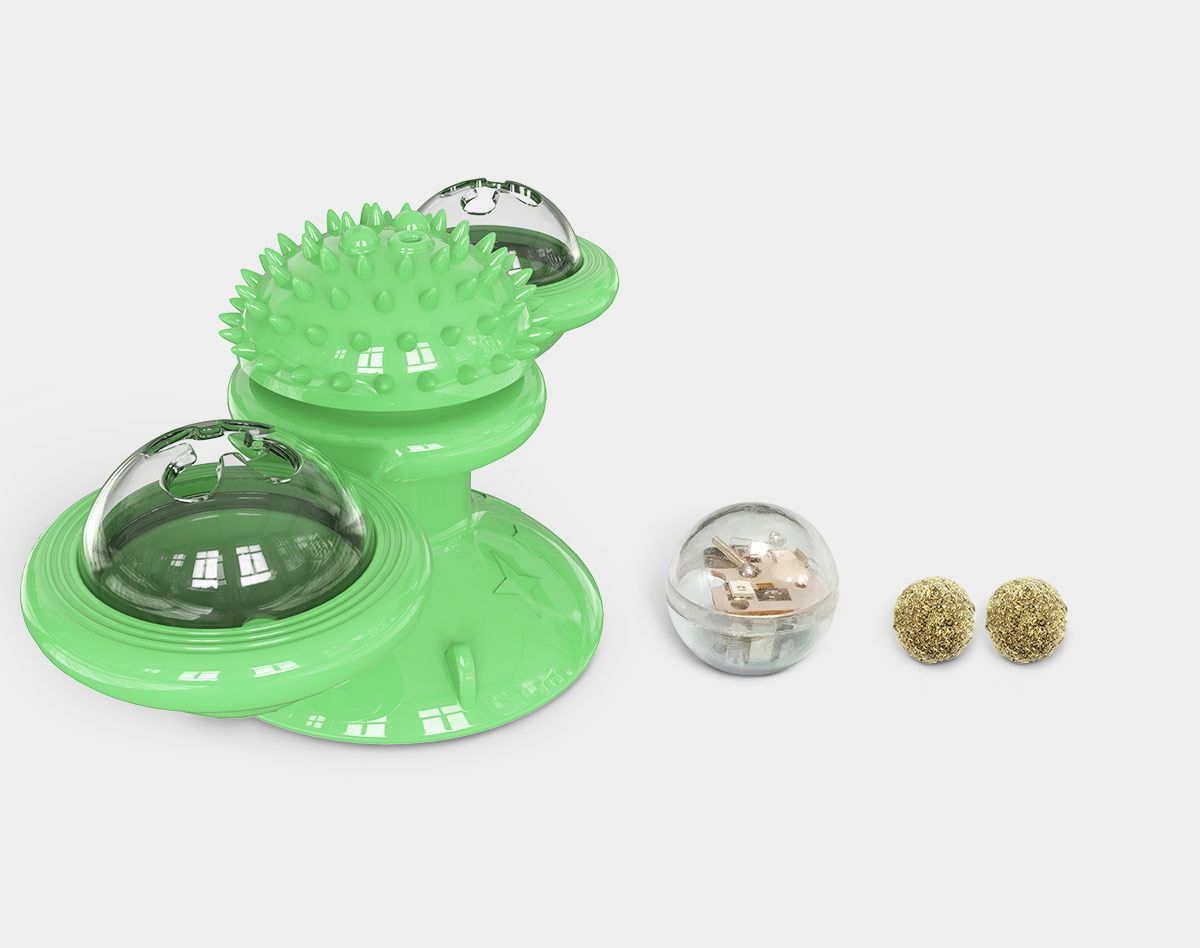 Pet Life ® 'Windmill' Rotating Suction Cup Spinning Cat Toy - BIG FRENCHIES