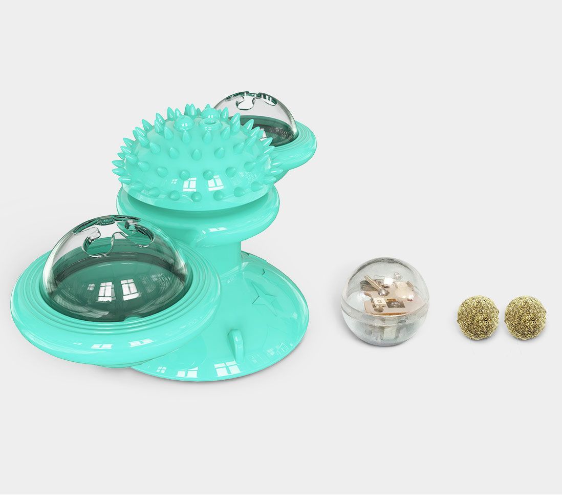 Pet Life ® 'Windmill' Rotating Suction Cup Spinning Cat Toy - BIG FRENCHIES