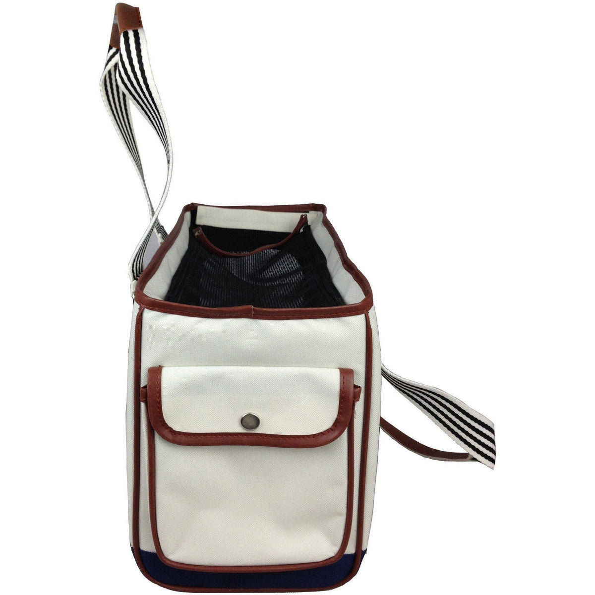 Pet Life ® 'Yacht Polo' Designer Travel Fashion Pet Dog Carrier w/ Pouch - BIG FRENCHIES