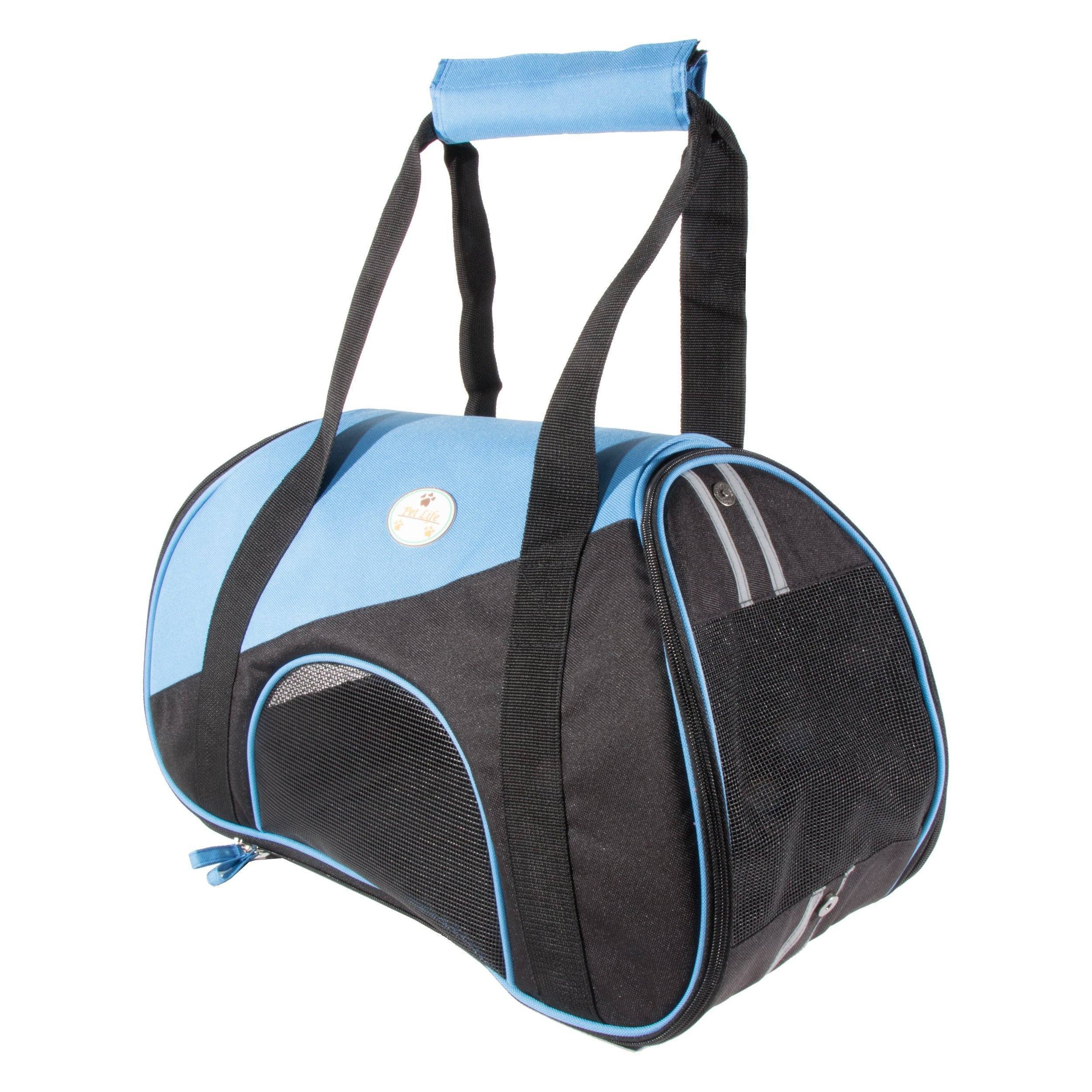 Pet Life ® 'Zip-N-Go' Airline Approved Contoured Fashion Designer Pet Dog Carrier - BIG FRENCHIES