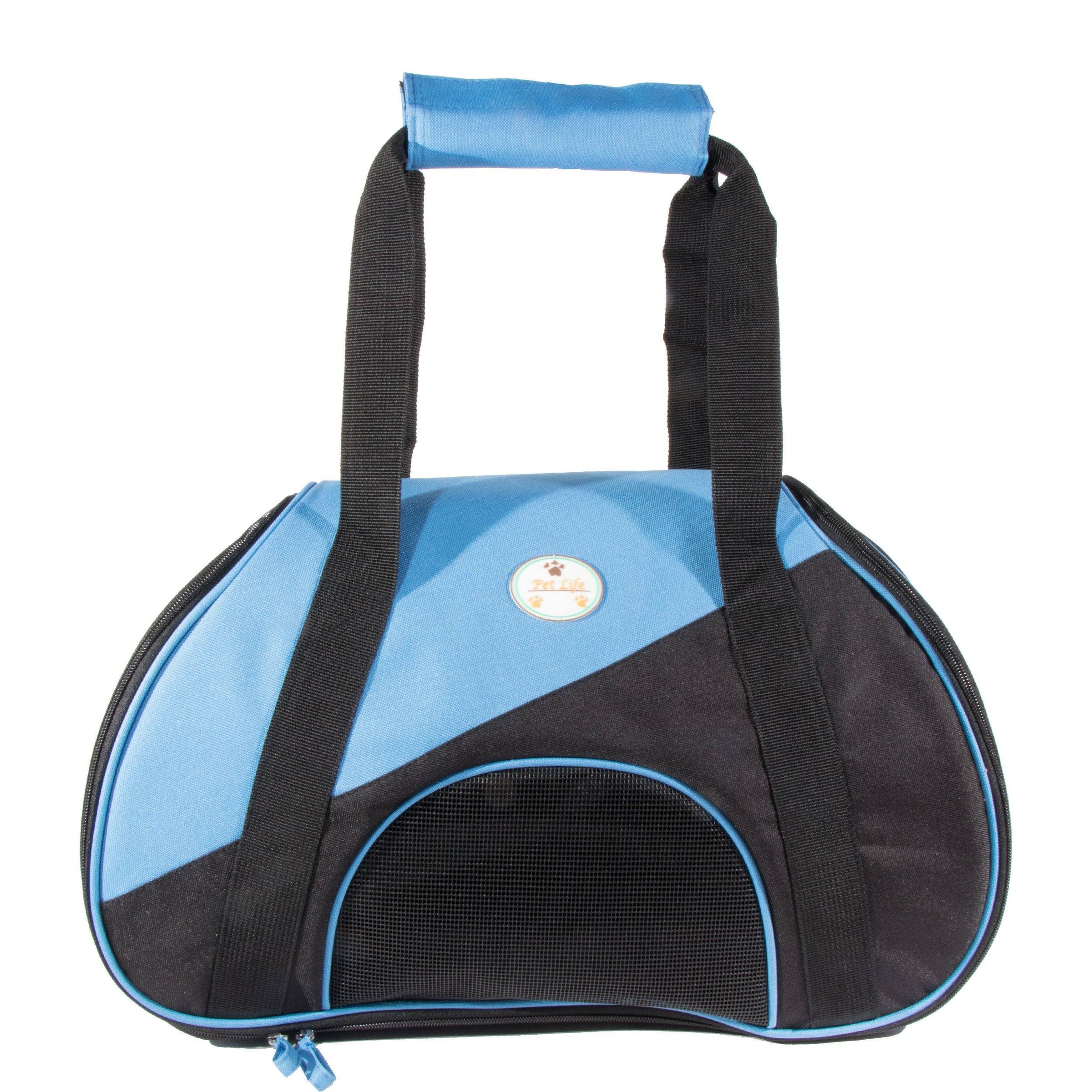 Pet Life ® 'Zip-N-Go' Airline Approved Contoured Fashion Designer Pet Dog Carrier - BIG FRENCHIES