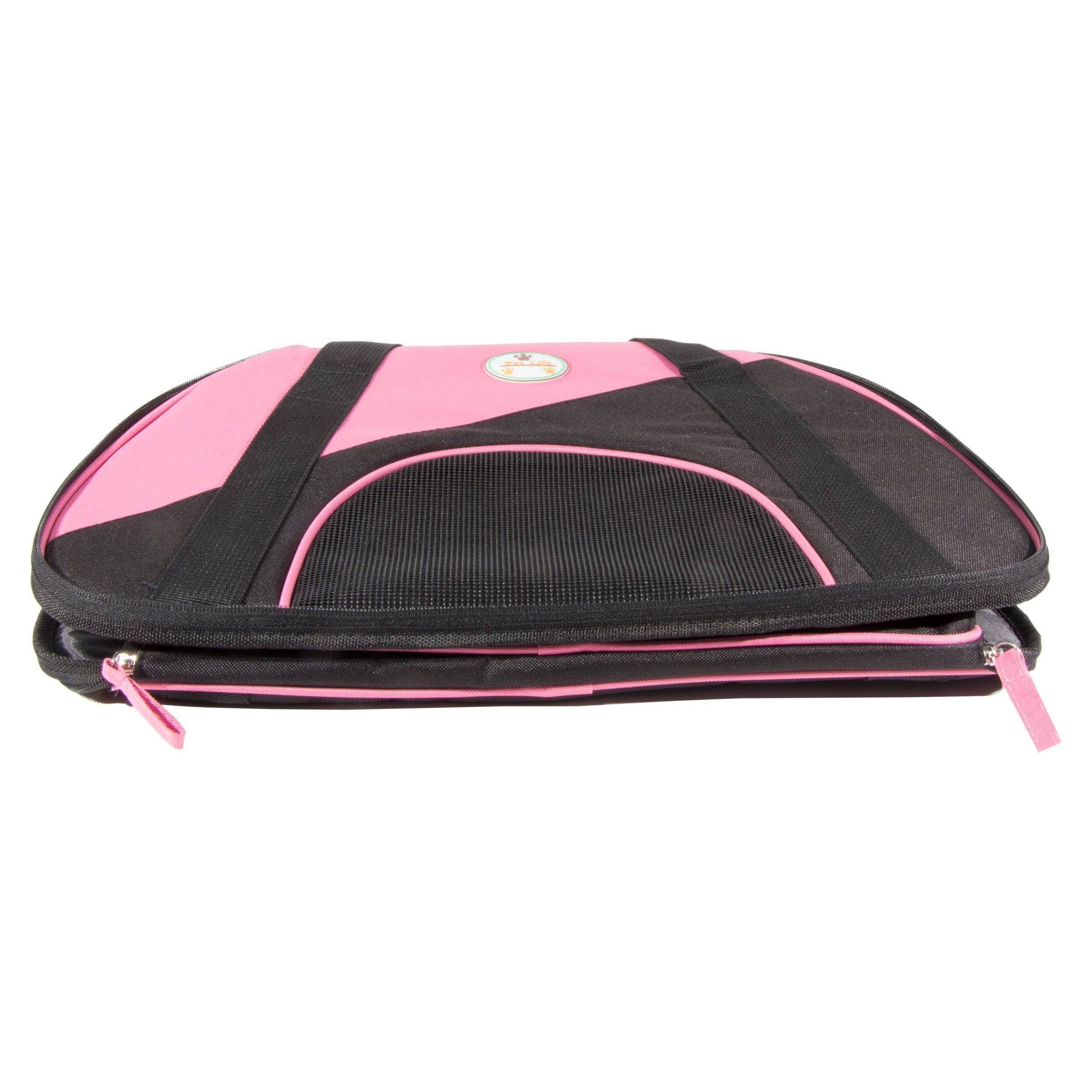 Pet Life ® 'Zip-N-Go' Airline Approved Contoured Fashion Designer Pet Dog Carrier - BIG FRENCHIES