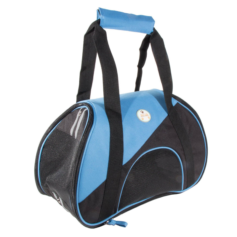 Pet Life ® 'Zip-N-Go' Airline Approved Contoured Fashion Designer Pet Dog Carrier - BIG FRENCHIES