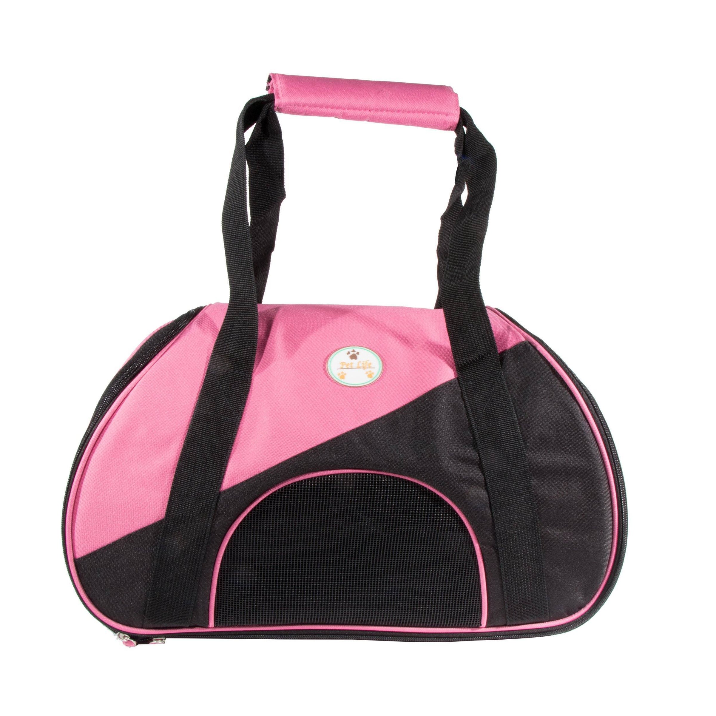 Pet Life ® 'Zip-N-Go' Airline Approved Contoured Fashion Designer Pet Dog Carrier - BIG FRENCHIES