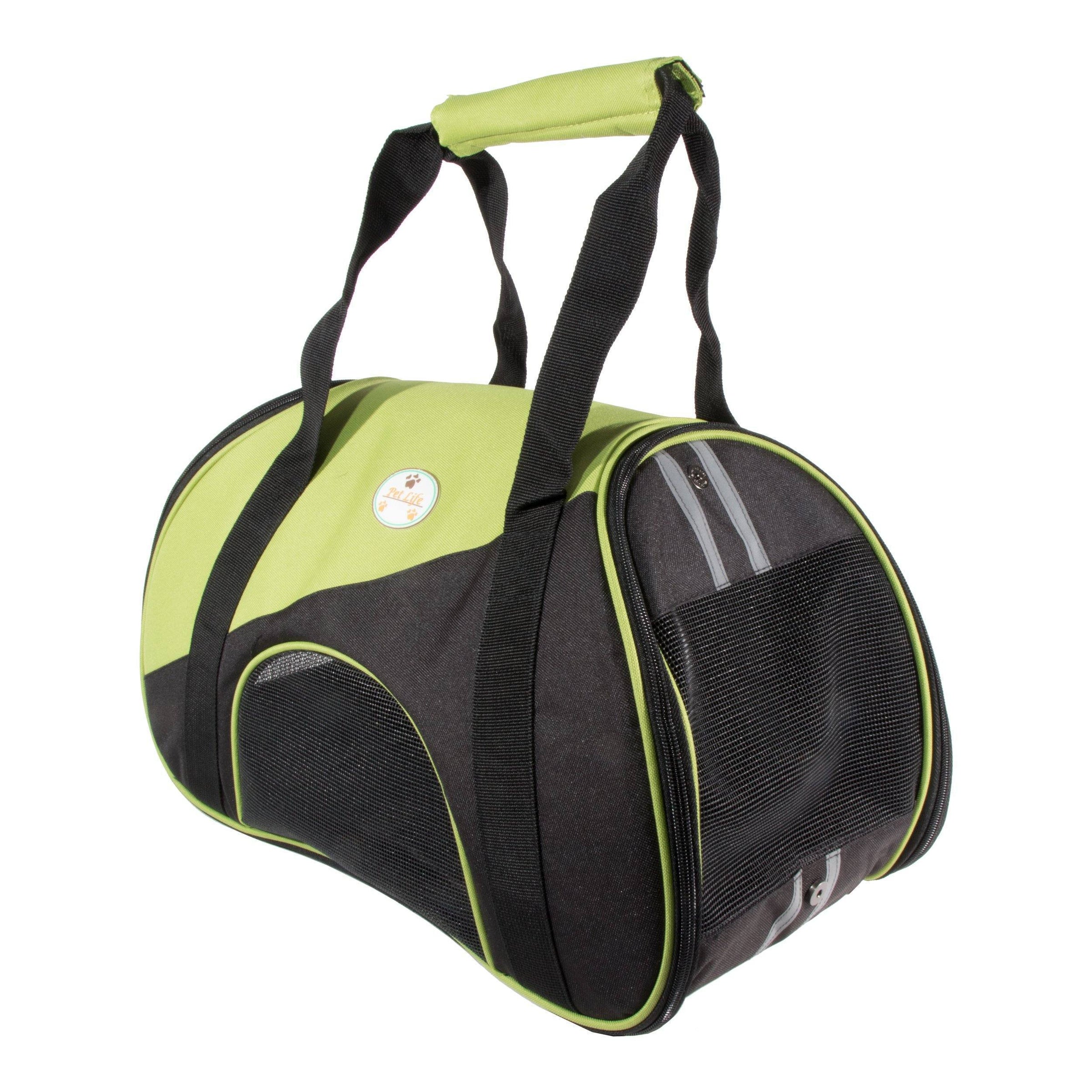 Pet Life ® 'Zip-N-Go' Airline Approved Contoured Fashion Designer Pet Dog Carrier - BIG FRENCHIES
