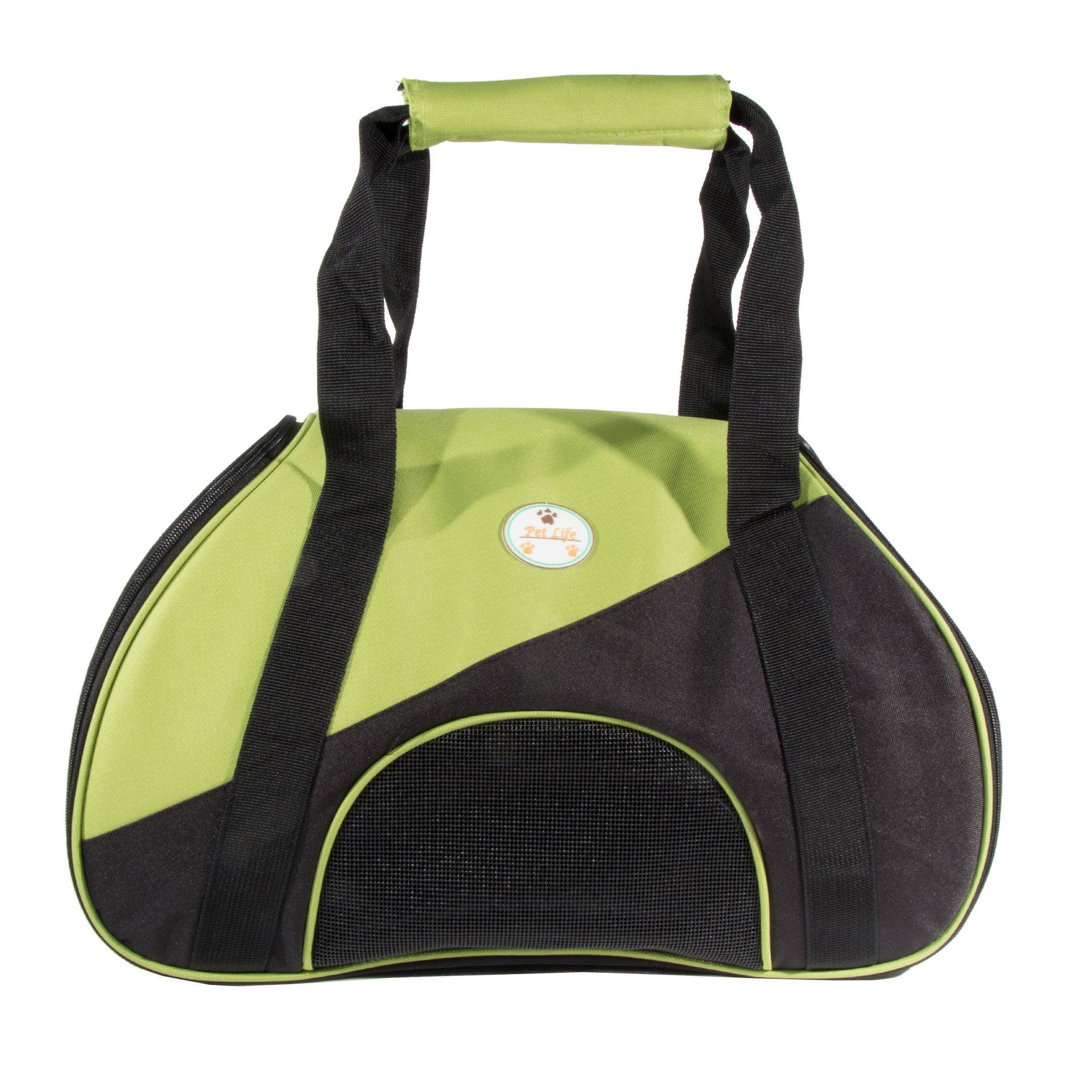 Pet Life ® 'Zip-N-Go' Airline Approved Contoured Fashion Designer Pet Dog Carrier - BIG FRENCHIES