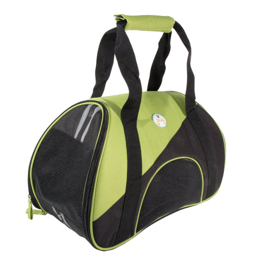Pet Life ® 'Zip-N-Go' Airline Approved Contoured Fashion Designer Pet Dog Carrier - BIG FRENCHIES