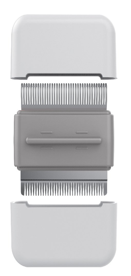 Pet Life ® 'Zipocket' 2-in-1 Underake and Stainless Steel Travel Grooming Pet Comb - BIG FRENCHIES